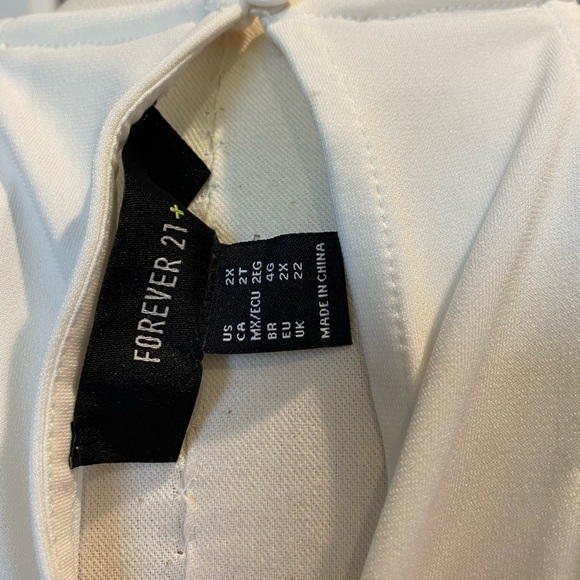 ❇️8 for $10❇️  Forever 21 Knit Bodysuit/SP,sz 2X, Ivory,NWT - Picture 5 of 7